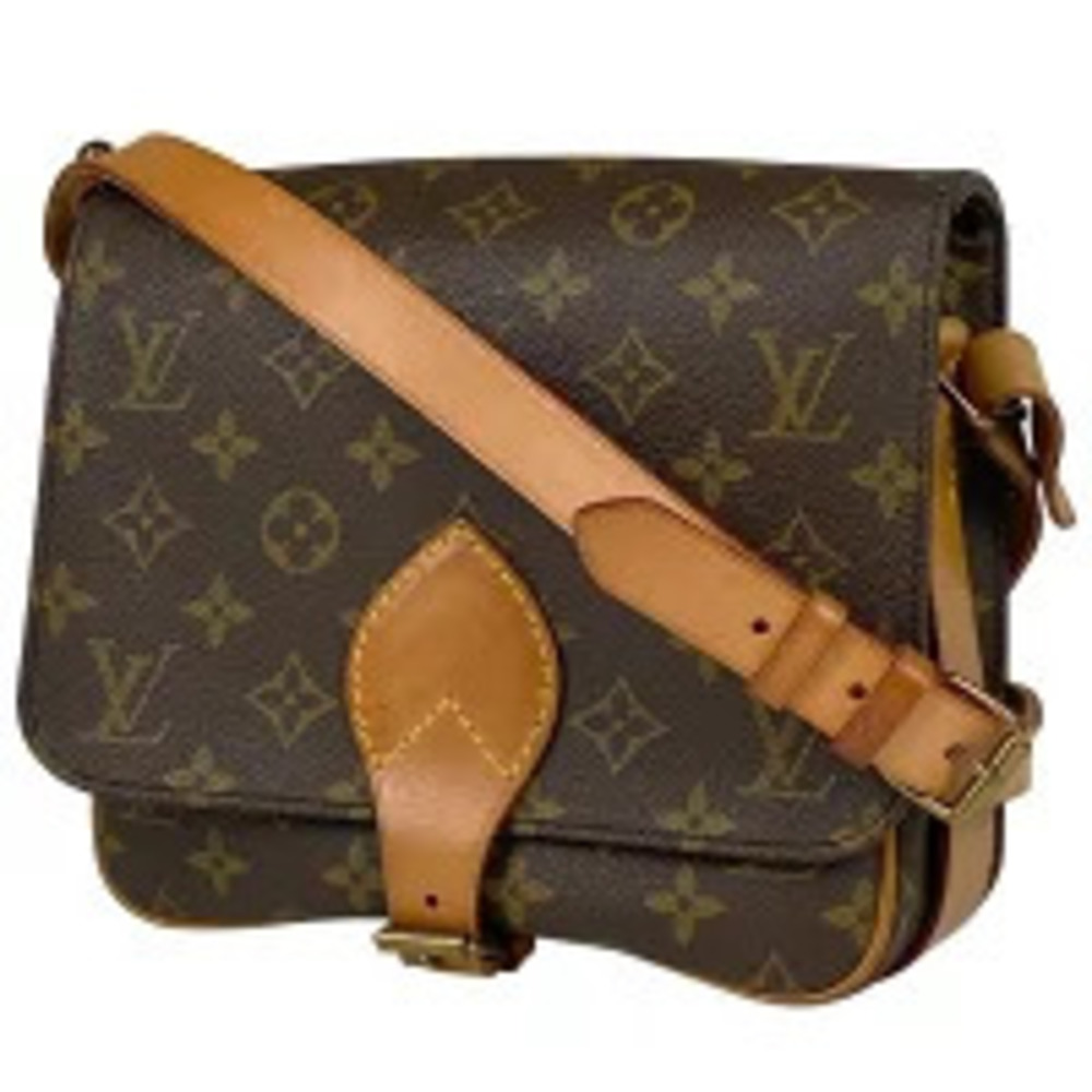 Louis Vuitton Cartouchiere Crossbody Shoulder Bag Monogram Brown